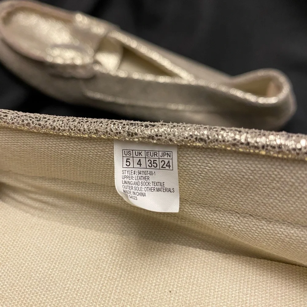 Gap-Girls gold‎ slip ons -Size:5